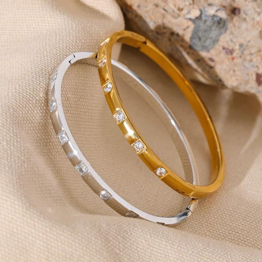 Bracelete Luxury Com Zircônias Banhado em Ouro 18k