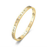 Bracelete Romano Clássico Banhado em Ouro 18k