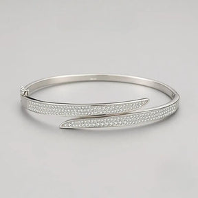 Bracelete com Zircônias em Ouro Branco