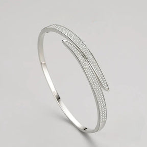 Bracelete com Zircônias em Ouro Branco