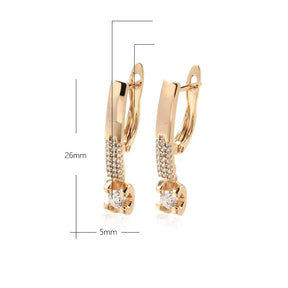 Brinco De Argola Banhado A Ouro 18K Cravejado Em Zirconia