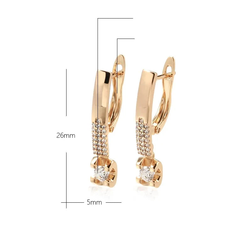 Brinco De Argola Banhado A Ouro 18K Cravejado Em Zirconia